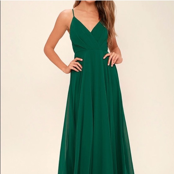 lulus green maxi dress